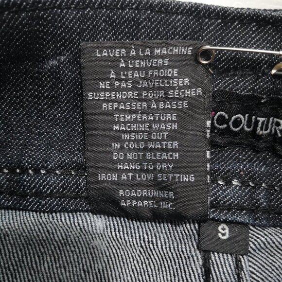 Candy Couture Ladies Size 9 Dark Wash Straight Legs Blue Jeans - Picture 5 of 14